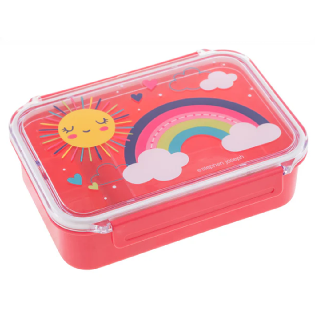Topper merienda con diseño arcoiris