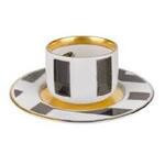 Taza café c/ platillo de porcelana colección sol y sombra