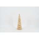 Arbol de navidad en vidrio decoracion de perlas 13"