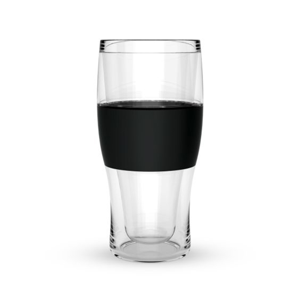 Set de 2 vasos grandes enfriadores para cerveza negro