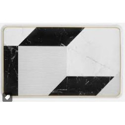 Fuente rectangular grande de porcelana vajilla carrara