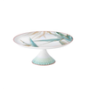 Plato pastas con pie pequeno de porcelana fiji