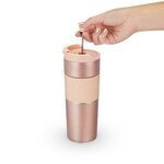 Prensa de te de acero inoxidable en color rosa 14 oz