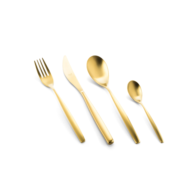Set de 24 piezas de cuchilleria colección stiria dorado