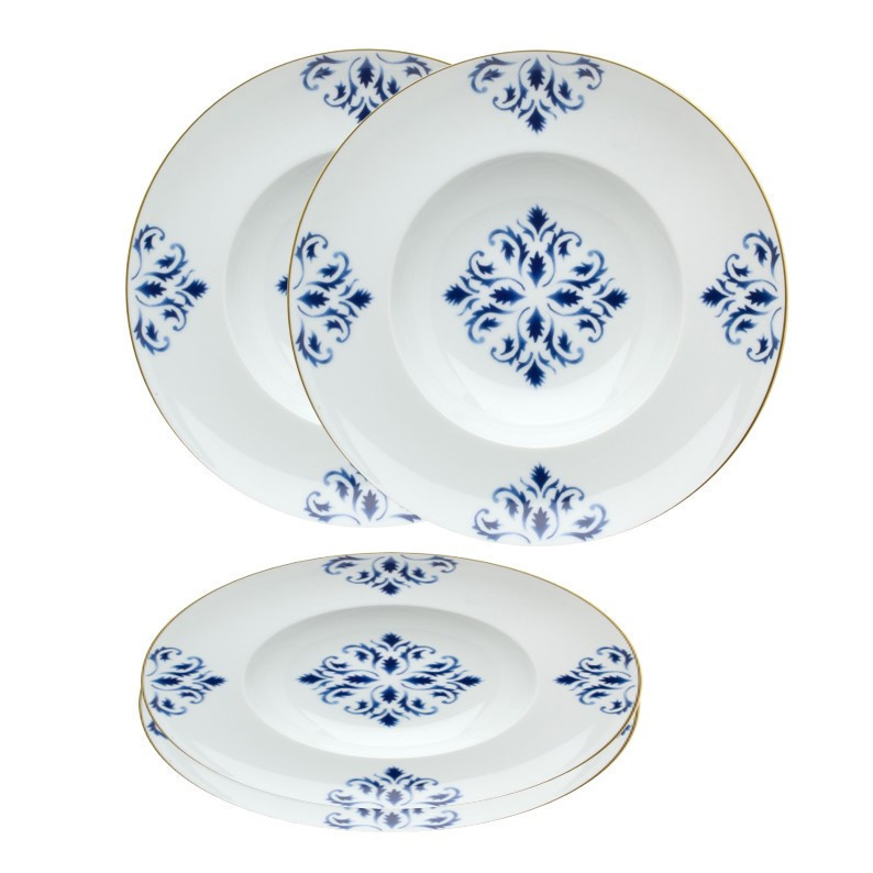 Set de 4 platos hondo de porcelana vajilla  transatlantica