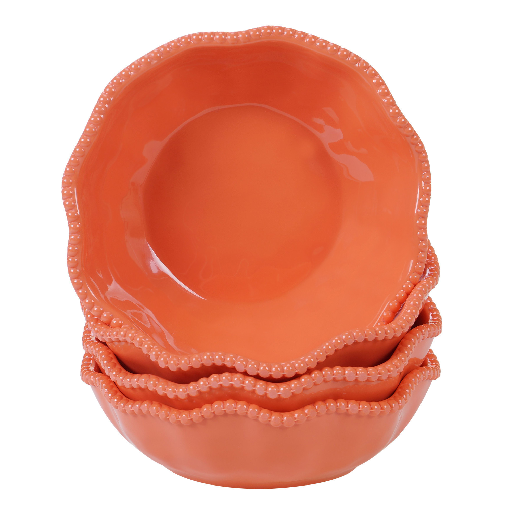 Set de 4 bowl de melamina coral 7.5 x 2″ colección perlette