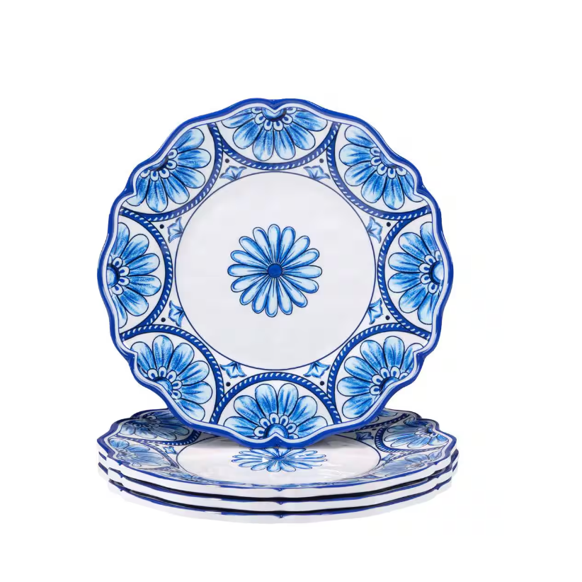 Set de 4 platos  ensalada de melamina 9″ Colección Veranda