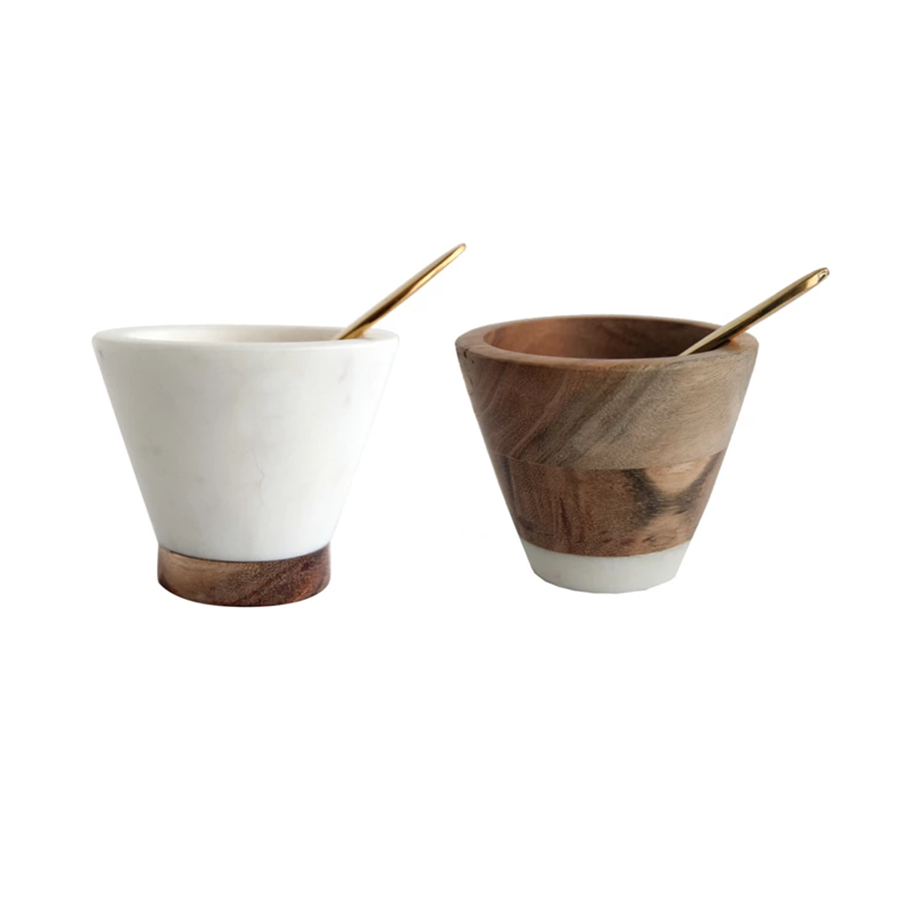 Set de 2 cuencos conicos con cuchara