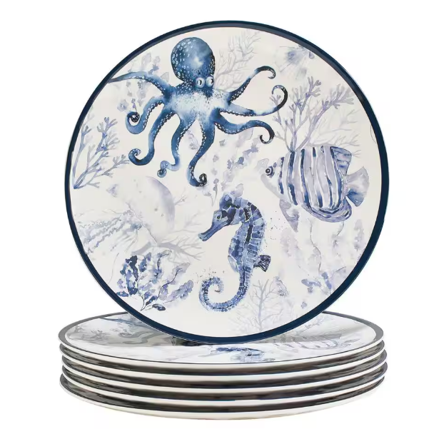Set de 4 Platos Llano Sea Life