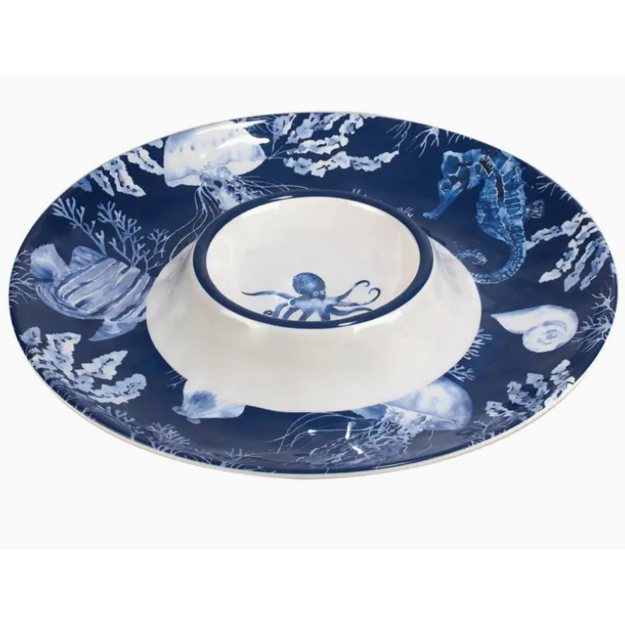 Plato Para Chip & Dip Sea Life
