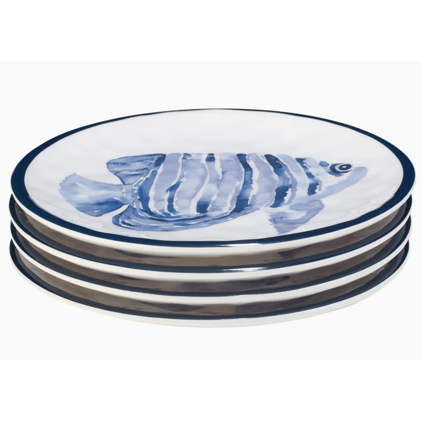 Set de 4 Platos Para Canapés Sea Life