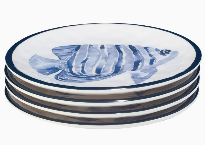 Set de 4 Platos Para Canapés Sea Life