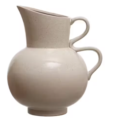 Jarra de Ceramica Color Blanco