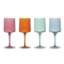 Set de 4 Copas para Vino de Vidrio Colores Varios