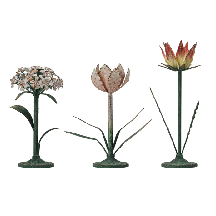 Candelabro Metalico Floral