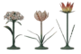 Candelabro Metalico Floral 13"
