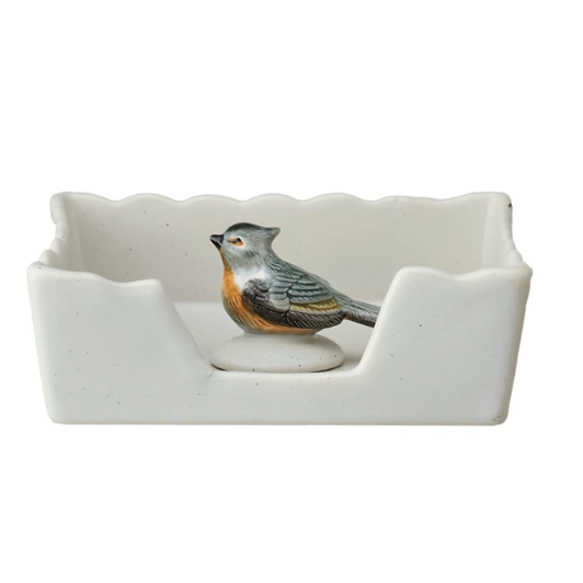 Servilletero de Ceramica Bird