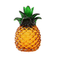 Pina decorativa pequena vidrio ambar y verde 7" alto x 4.5" ancho