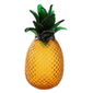 Pina decorativa grande vidrio ambar y verde 12" alto x 6.5" ancho