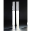 Candelabro cilindrico base plateada top vidrio 25.5" x 7"
