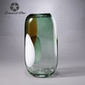 Vase Verde Abstracta Cilindrica con Blanco y Ambar 13" x 7"