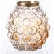 Florero con diseño burbujas orilla dorada 9.5 x 8.5