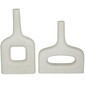 Jarron en ceramica blanca minimalista 13"