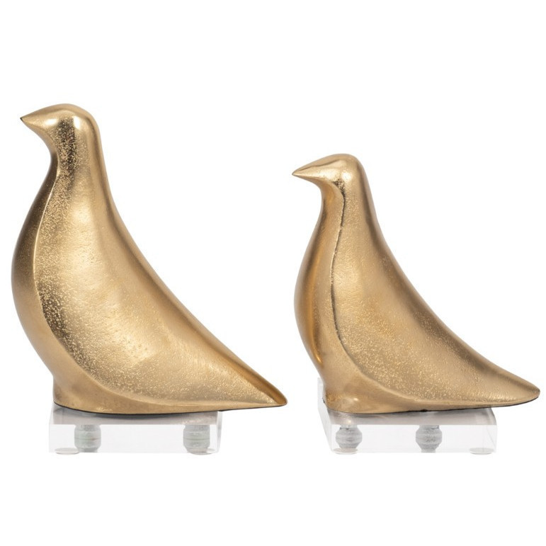 Set de Adornos Lissa Birds, Dorado