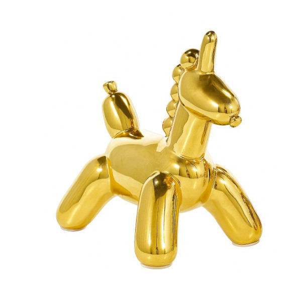 Adorno Unicornio Globo, Dorado