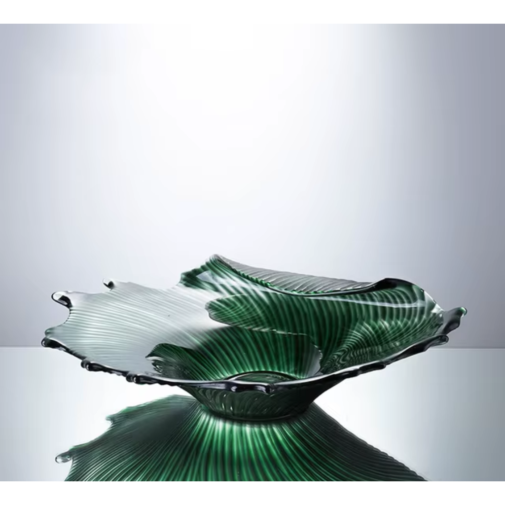 Bowl de Cristal con Estilo de Ondas