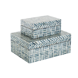 Caja Madre Perla, Azul