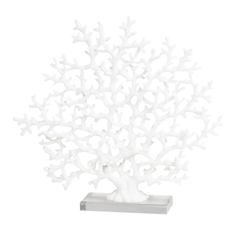Escultura Decorativa Coral, Blanca