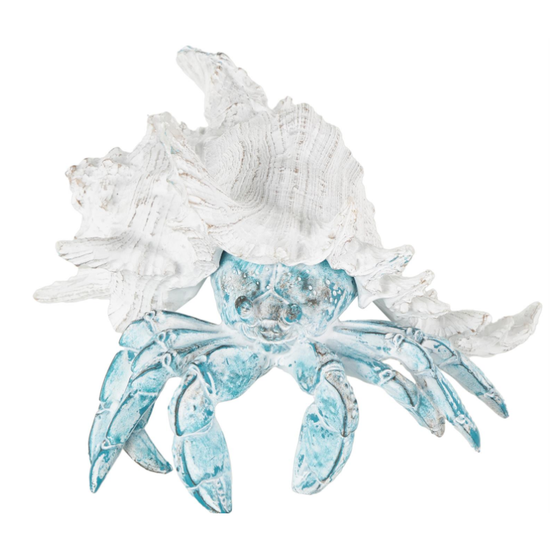 Figura Decorativa Crab W/ Its Shell, Azul