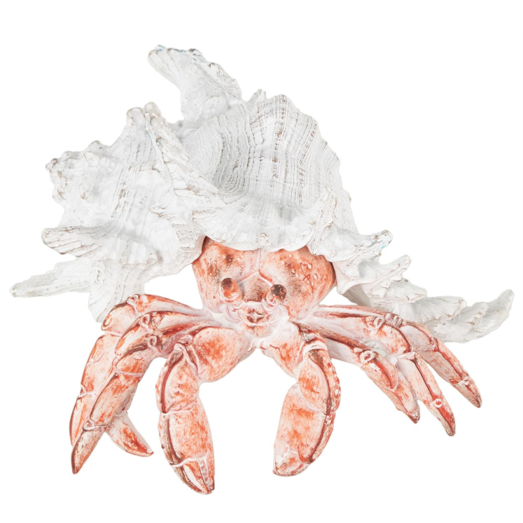 Figura Decorativa Crab W/ Its Shell, Rojo
