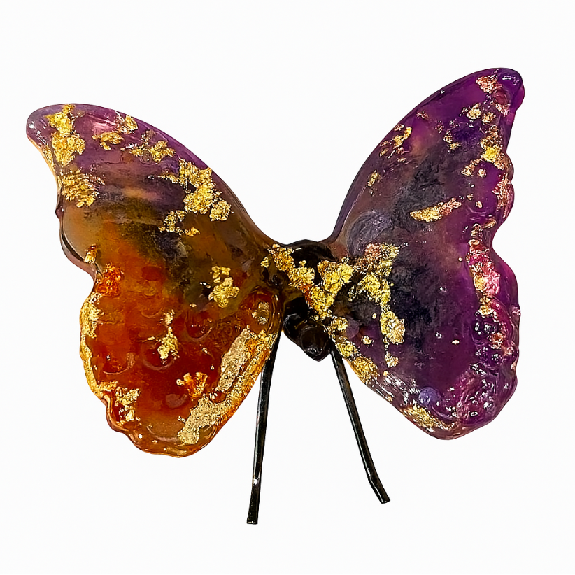 Mariposa Stellar, Oro / Naranja / Morado