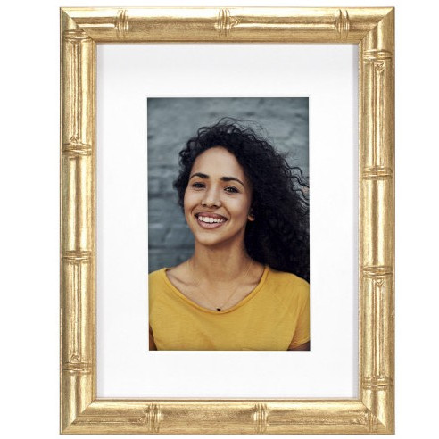 Marco de Bambú Dorado 4 x 6 / 6 x 8