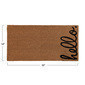 Alfombra de coco natural hello de 32 x 16"