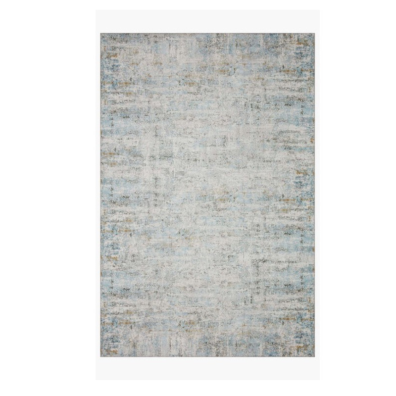 Alfombra de corredor  colección drift diseño abstracto tono gris y blanco 0.60 x 1.00 mts de poliester
