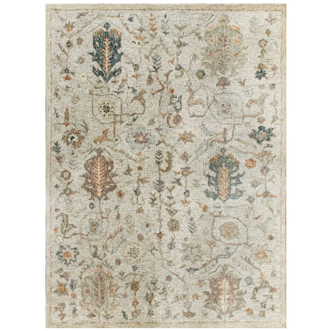Alfombra Vintage, Ivory 9 x 12″