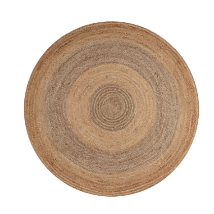 Alfombra Natural Fiber, Camel / Redonda 8 x 8″