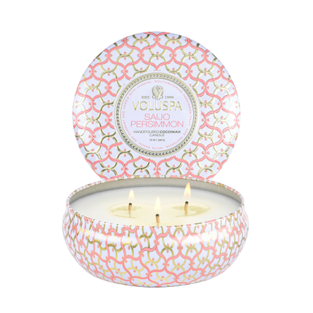 Vela saijo persimmon 3 wick tin (25 hrs) Vela saijo persimmon 3 wick tin (25 hrs)