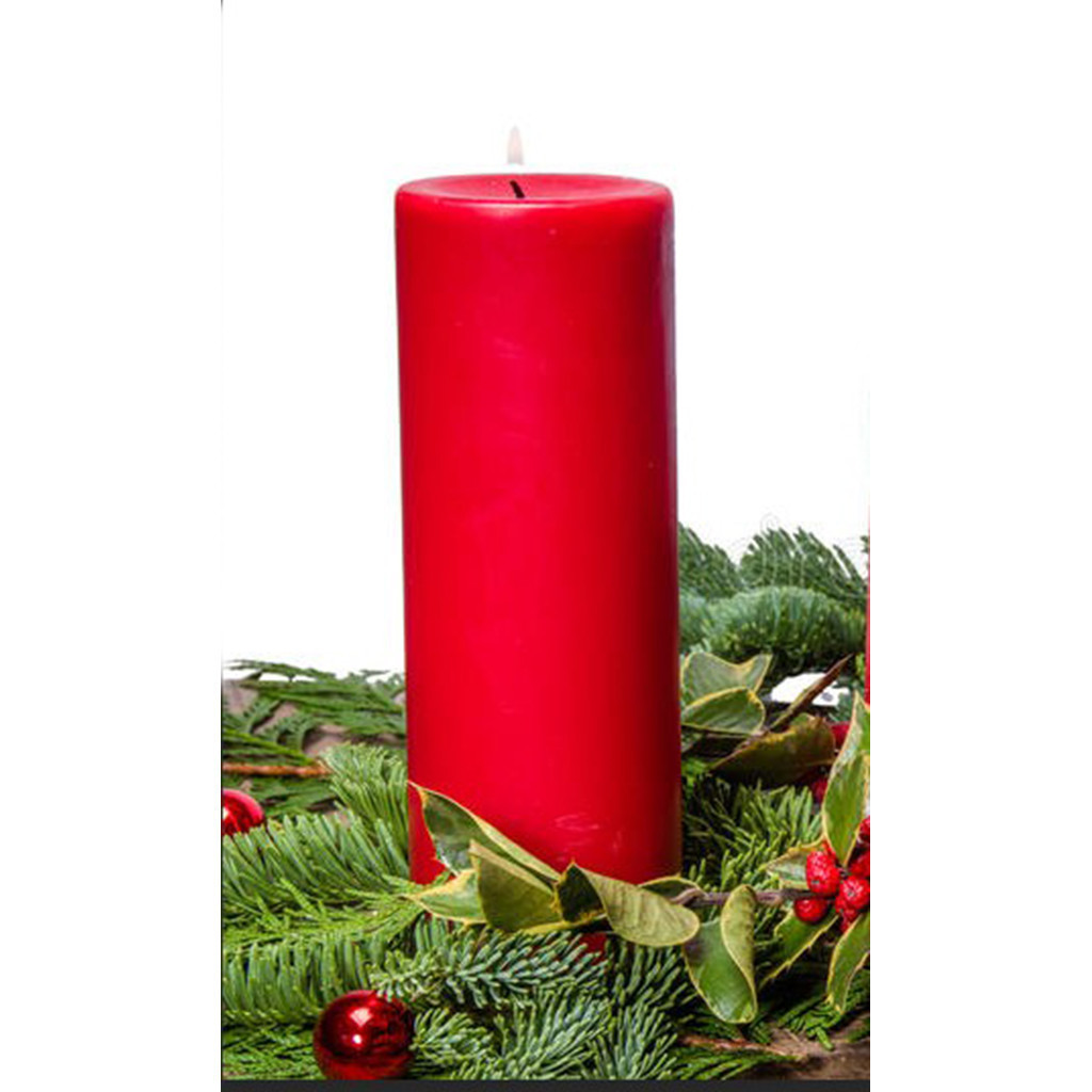 Vela pilar en color rojo de 2.75 x 7″