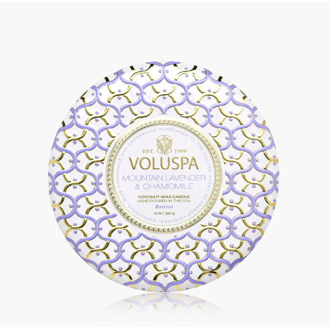 Mountain Lavender & Chamomile 3W Tin (40 hrs)