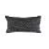Cojin decorativo piel sinteca en color negro 24"x16"