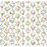 Cojin decorativo de 50x50 en tela blanca con decoracion de figuras en tonos rojo naranja y verde