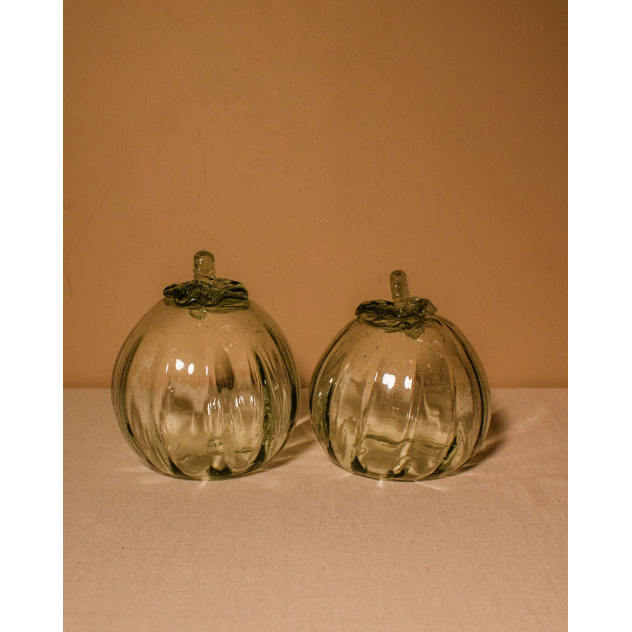 Adorno Glass Calabaza Transparente