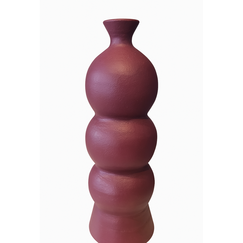 Florero Moldeado Color Vino