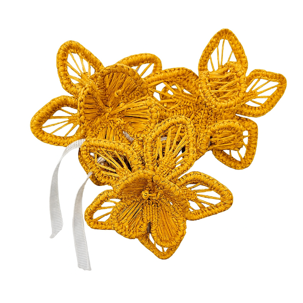 Aros para servilleta flores de colores