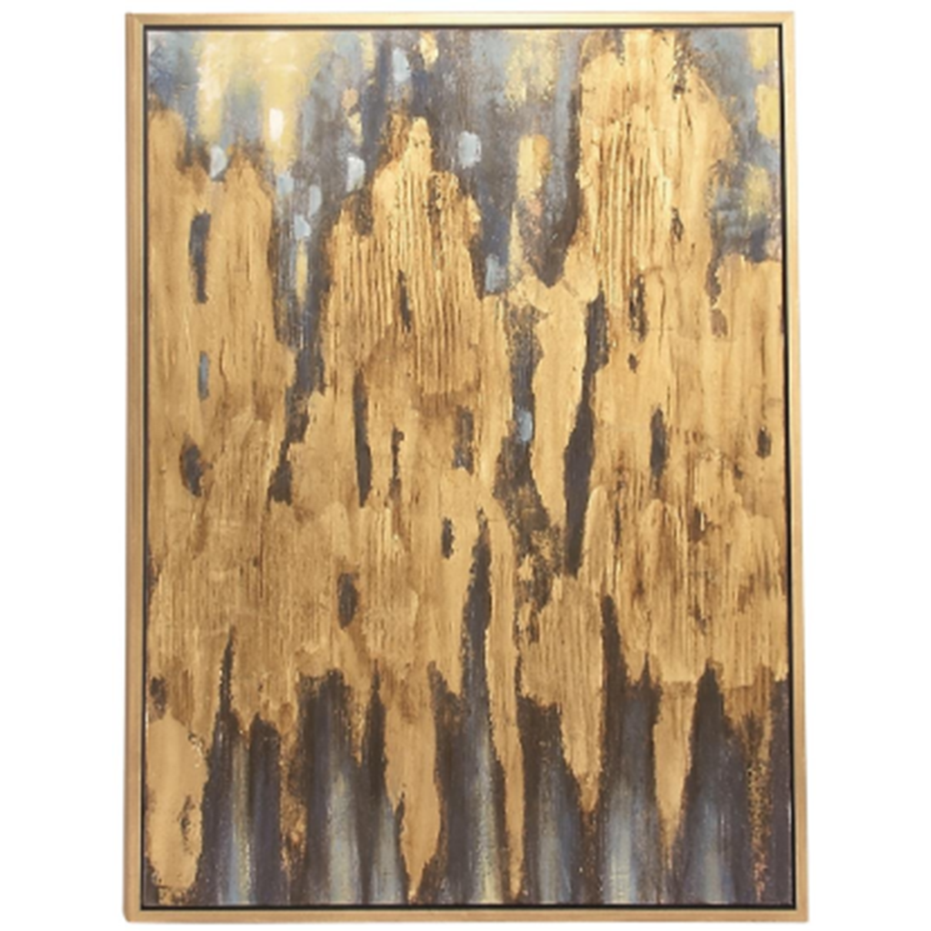 Pintura marco dorado abstracto 36″x47″