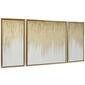 Set de 2 pinturas Geoda lienzo dorado 16"